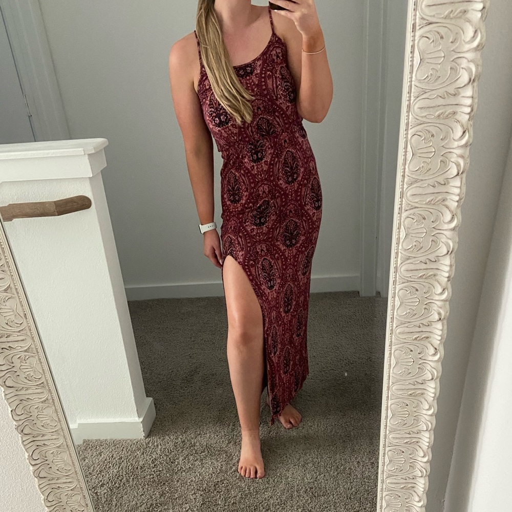 Paisley Maxi Dress w/ Slit